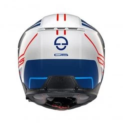 Schuberth C5 Master Motorhelm -Professionele Winkel Voor Motoruitrusting C5 master wit blauw achterzijde 7b10