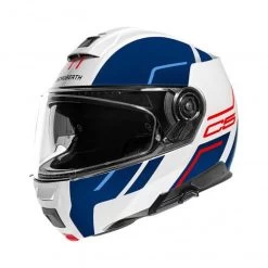 Schuberth C5 Master Motorhelm -Professionele Winkel Voor Motoruitrusting C5 master wit blauw voorzijde a9da