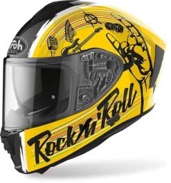 Airoh Spark Rock N Roll Motorhelm -Professionele Winkel Voor Motoruitrusting airoh spark rock n roll geel d8dc