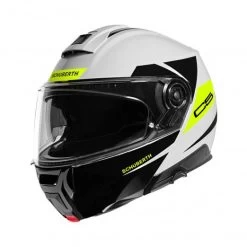 Schuberth C5 Eclipse Motorhelm -Professionele Winkel Voor Motoruitrusting c5 eclipse wit geel voorzijde ce24