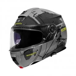 Schuberth C5 Globe Motorhelm -Professionele Winkel Voor Motoruitrusting schuberth c5 globe grijs fluo 45f3